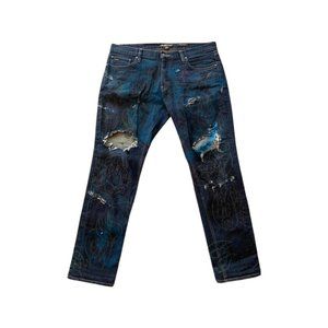 Destroyed slim jeans by hempwickk